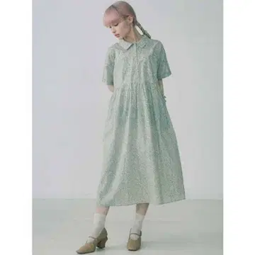 merryjenny 튤립 셔츠 원피스 그린