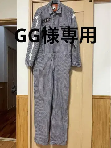 새상품급 별주 팬디에스타 팬더 자수 와펜 히코리 작업복 L