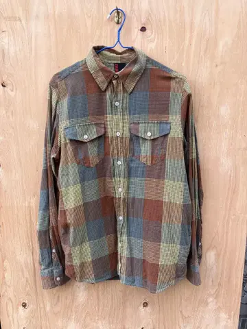 구형 택 BURTON 90's 플란넬 셔츠 버튼 vintage 인도산