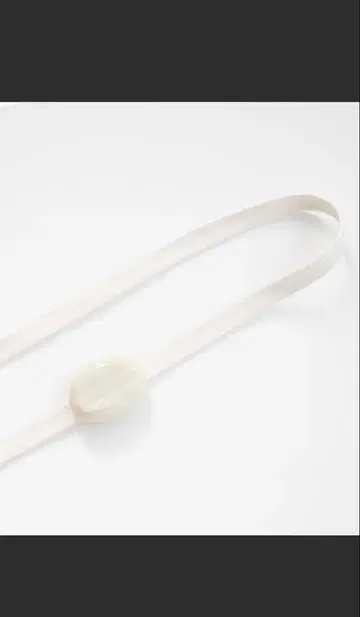 화이트 타원형 오비 고정 띠