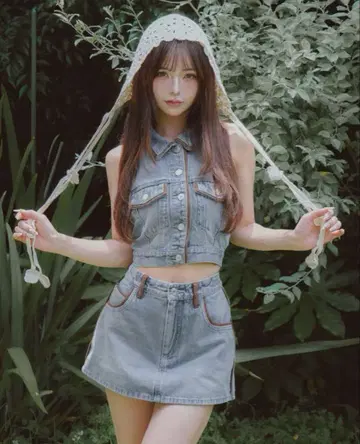 Darich 스웨이드 파이핑 데님 상의
