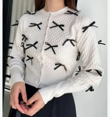 SNIDEL 리본 모티브 가디건