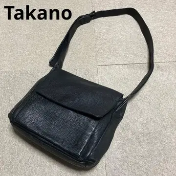 Takano MADE IN JAPAN 블랙 가죽 숄더백