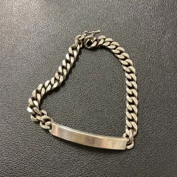 X113 실버 925 체인 팔찌 플레이트 포함 24.8g