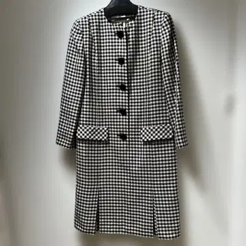 피에르 가르뎅 노카라 블랙 화이트 원피스 새상품급 사이즈 9