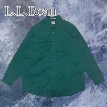 90s 빈티지 L.L.Bean 긴팔 셔츠 그린 XL 레어 택