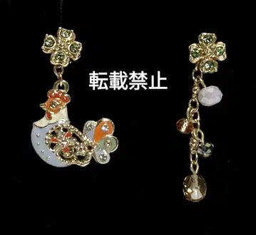 ANNA SUI 귀걸이 닭 2way 귀걸이 부활절 한정판 미사용