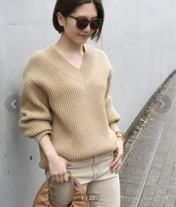 deuxieme classe J CODE 아제 V넥 풀오버
