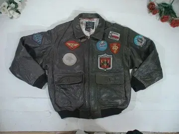 99601 아비렉스 가죽 플라이트 자켓 짙은 갈색 XXL