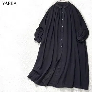 [ 새상품급 ] 야라 YARRA 린넨면 개더 셔츠 원피스 루즈 와이드
