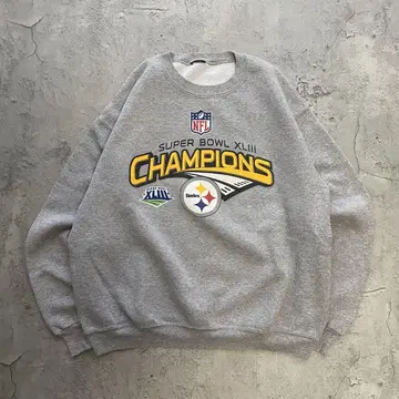 NFL 구제 의류 미국 수입 프린트 맨투맨 트레이닝복 그레이 팀 로고