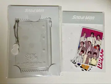 Snow Man 카드 케이스 키링과 스티커 세트