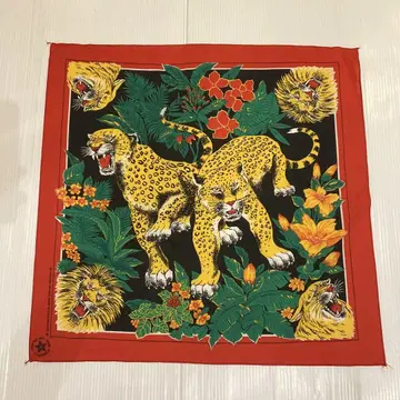 레어 NOS 80s 애니멀 무늬 vintage 반다나 빈티지 USA제