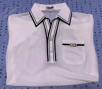 LESSER 90년대 투명 화이트 셔츠