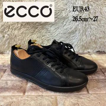 새상품급 ECCO 가죽 BLK 로우컷 스니커즈