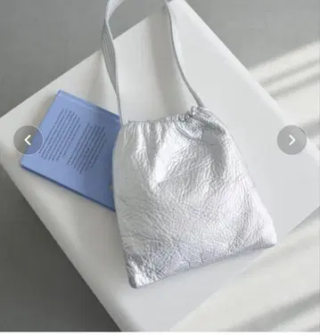 실버 스퀘어 천연 가죽 백