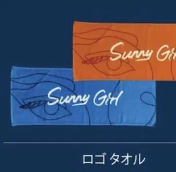 Sunny Girl 로고 페이스 타월 파랑