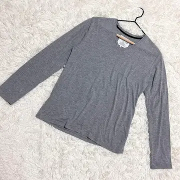 URBAN RESEARCH 브이넥 긴팔 심플 셔츠 그레이 (38)