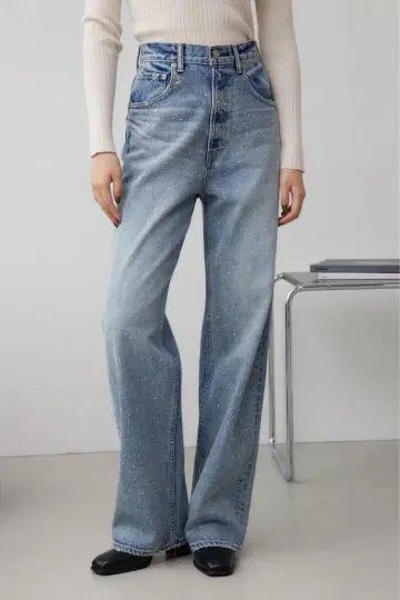 아즈르 AZUL DENIM 큐빅 와이드 데님 S 사이즈
