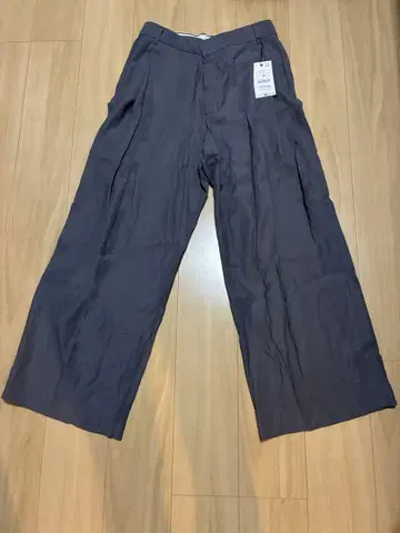 ZARA 더블 플리츠 팬츠 다크 그레이
