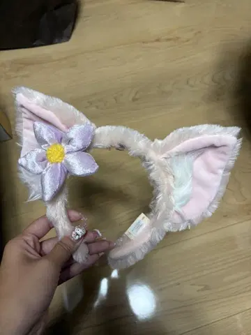 고양이 귀 꽃 장식 머리띠 리나벨