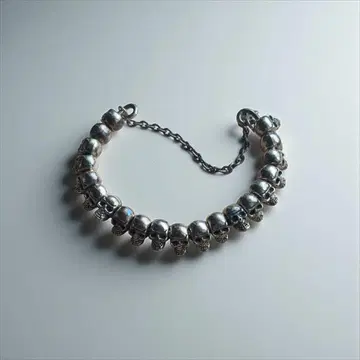 스컬 디자인 실버 925 팔찌