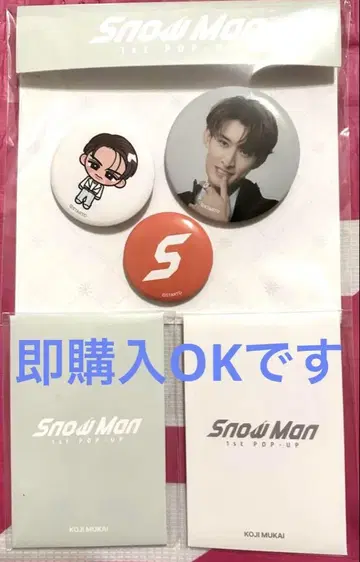 SnowMan 서울 캔뱃지 트레이딩 카드 무카이 코지