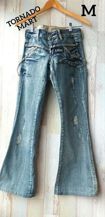Tornado Mart 데님 팬츠 S 토네이도 마트 스터드