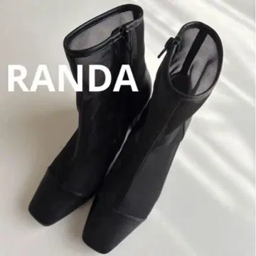 [ 새상품급 ] RANDA 청키힐 숏 부츠 M 블랙