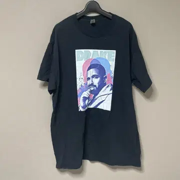 Drake 프린트 빅 실루엣 T셔츠 블랙