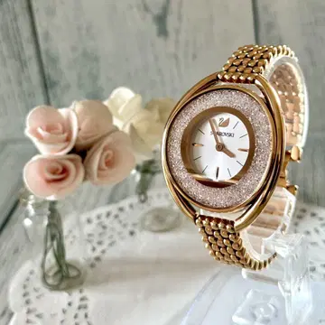[레어.] Swarovski 스와로브스키 크리스탈 라인 손목시계 PG