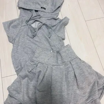 미셸 마카롱 리본 후디 셋업 F