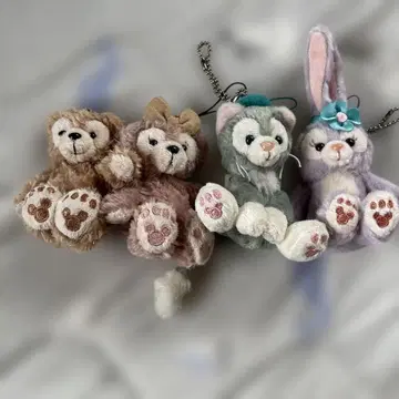 Disney 더피 프렌즈 봉제 인형 키링 세트