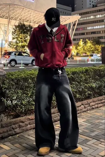 That's lfie 지퍼 후드티 레드 L 완판템 더츠라이프