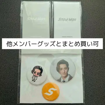 Snow Man 이와모토 테루 팝업 포토 카드 캔뱃지 세트