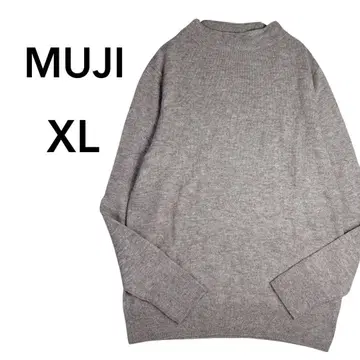 [ 새상품급 ] 무인양품 야크 혼방 울 모크넥 니트 XL 사이즈 베이지