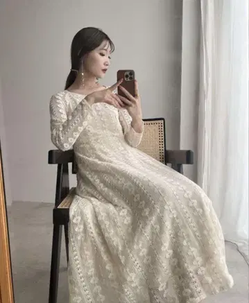새상품급 Acka 풀 레이스 원피스