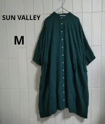 SUN VALLEY 코튼 셔츠 원피스 M 사이즈 그린 겉옷