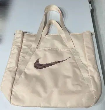 NIKE 핑크 토트백 스트라이프 로고