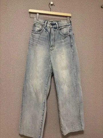 MOUSSY 와이드 레그 데님 팬츠 라이트 블루