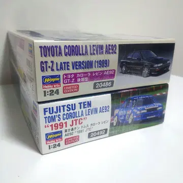 하세가와 1/24 코롤라 레빈 AE92 GT-Z & 톰스 JTC 세트