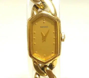 [ 작동품 ] SEIKO 여성용 손목시계 팔찌 쿼츠 골드 컬러