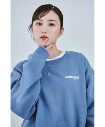 트레이닝복 맨투맨 mahagrid 마하그리드 블루 셔츠