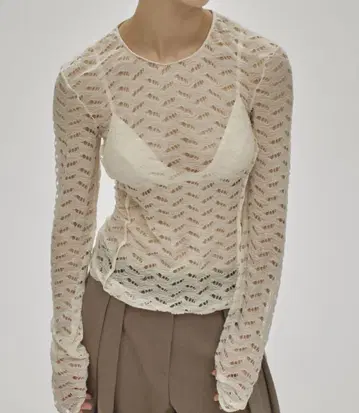 todayful Jacquard Long T-shirts 에크루