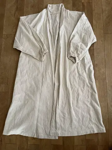 젠 선생님의 일상복 두꺼운 원단 롱 로브 여성용 아이보리