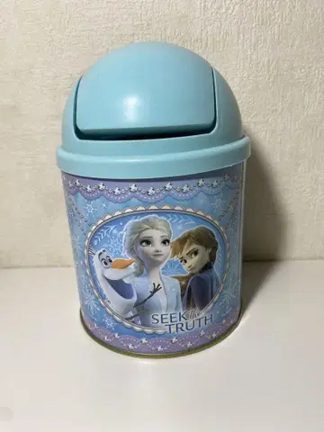 안나와 눈의 여왕 쓰레기통 스카이블루