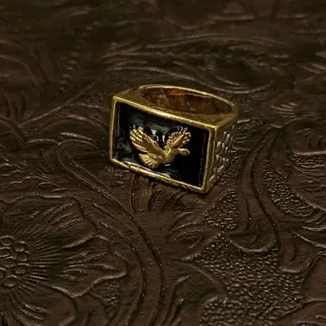 빈티지 골드 각인 버드 레트로 앤티크 반지 11호