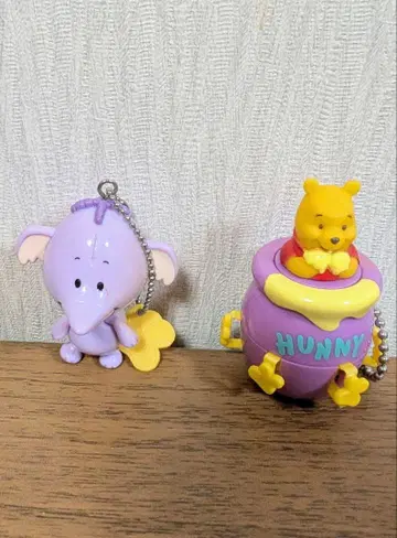 푸우 검은 수염 위기일발 럼피 키링 레어 레트로 디즈니