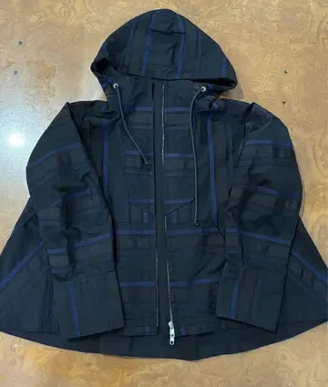Sacai: 후드 부착 겉옷 블랙 컬러 사이즈 1