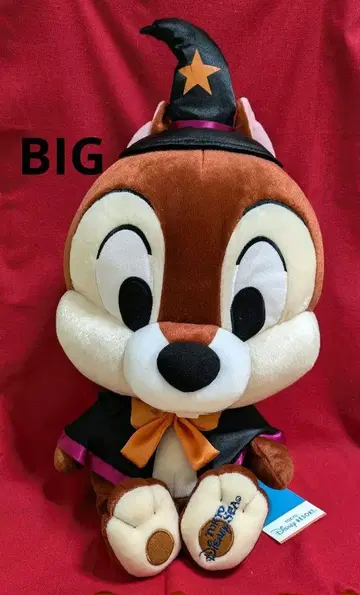 택 포함 도쿄디즈니씨 할로윈 칩 BIG 봉제 인형